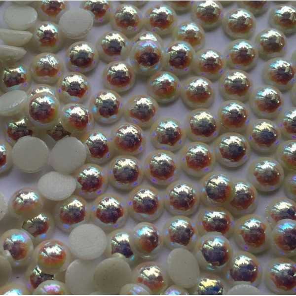 3mm Crystal AB White Pearl félgyöngy