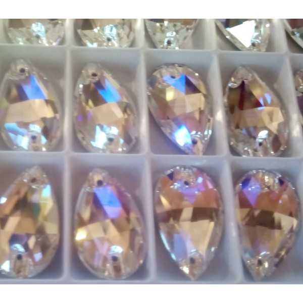6 db Crystal shimmer varrható üveg kristály csepp 18
