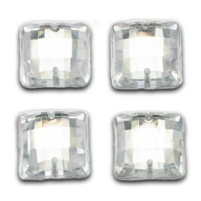 14mm Crystal négyzet varrható Akril kristály