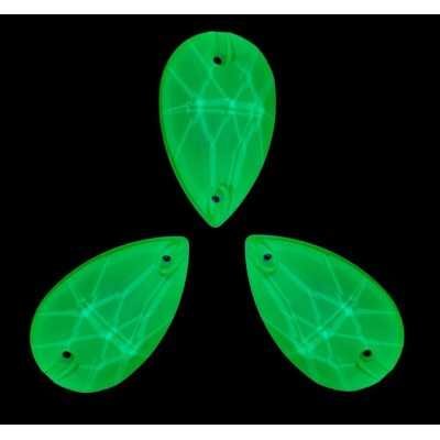 Electric Green 18 mm varrható üveg kristály csepp