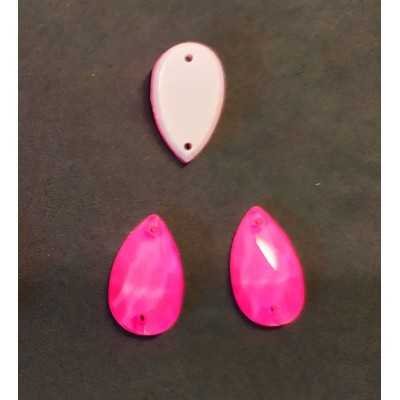 Electric Pink 18 mm varrható üveg kristály csepp
