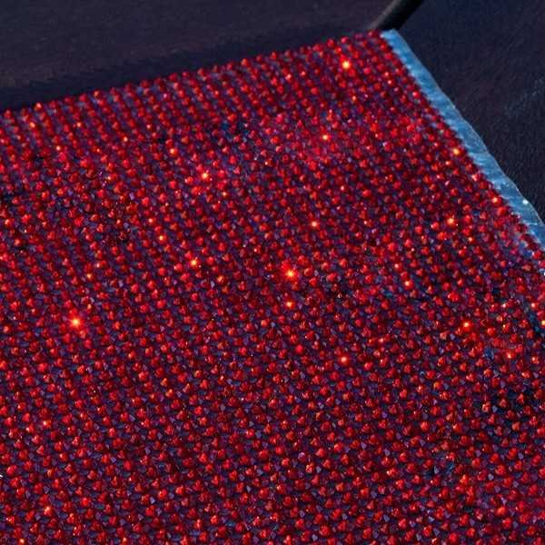 Piros strassz kristály gyémánt szalag 40 x 2 cm