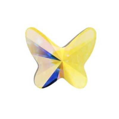 8 mm Pillangó Crystal AB ragasztható strasszkő