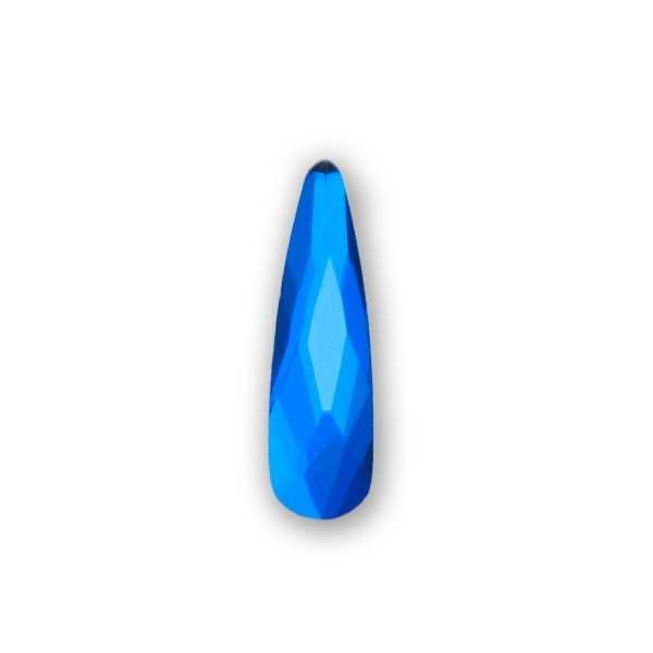 10 mm esőcsepp Meridian Blue ragasztható strasszkő