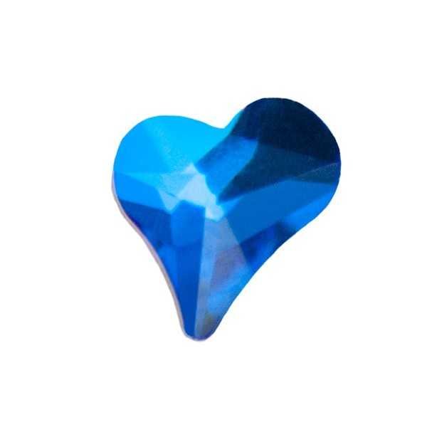 7 mm Sweet Heart Meridian Blue ragasztható strasszkő