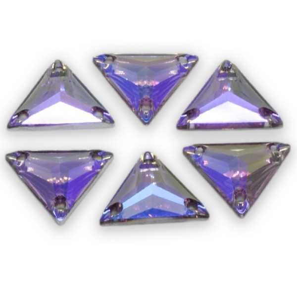 Violet Ab 16 mm háromszög varrható szintetikus strassz