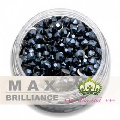 Csillogó fekete MaxBrilliance vasalható kristály, strasszkő