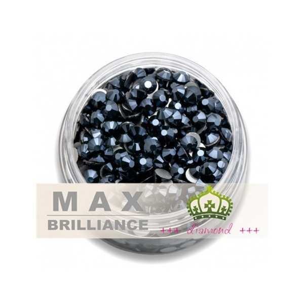 Csillogó fekete MaxBrilliance vasalható kristály, strasszkő