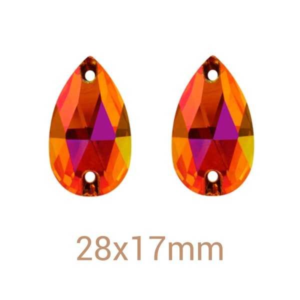 3db CSEPP narancs +AB+ varrható kristály 28x17