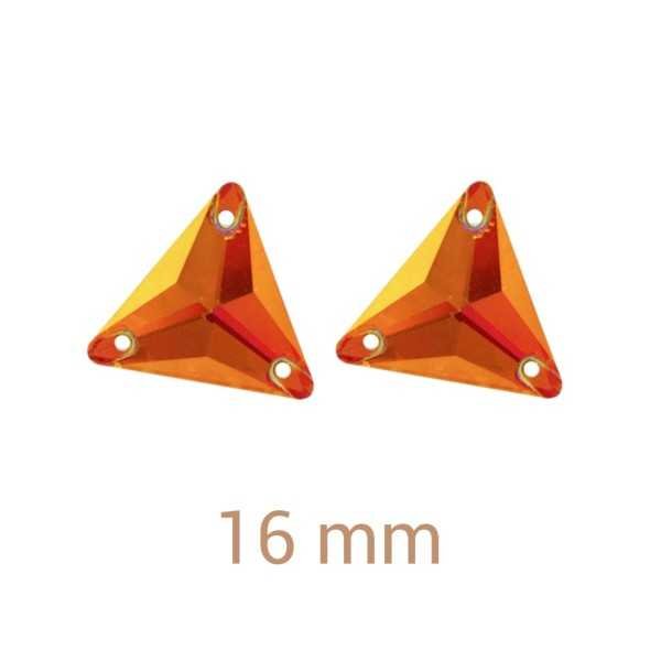 3db/cs háromszög narancs +AB+ varrható kristály