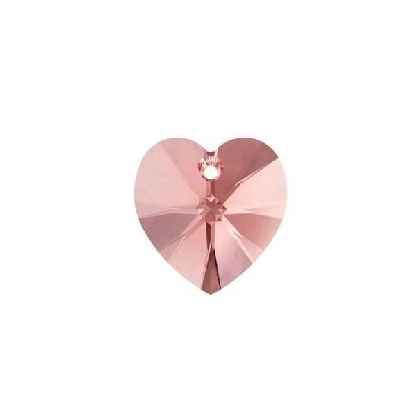 Swarovski világos rózsaszín kristály szív 6228 medál 10mm