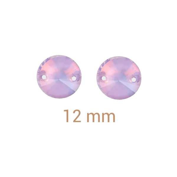 5db Violet SATIN opal 12mm varrható rivoli