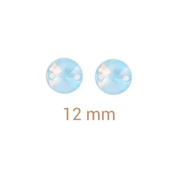 5db Aquamarine SATIN opal 12mm varrható rivoli