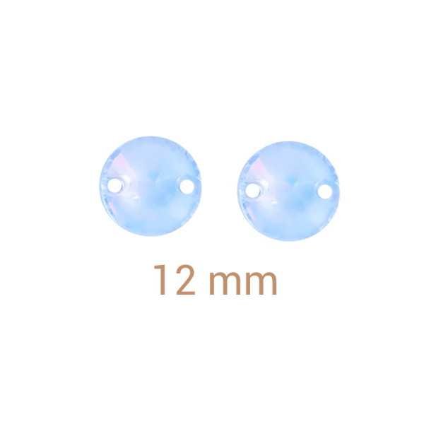5db Blue SATIN opal 12mm varrható rivoli