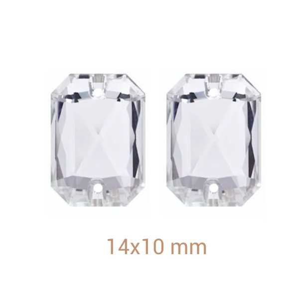 6db Emerald CUT Crystal 001 varrható üveg kristály 14mm