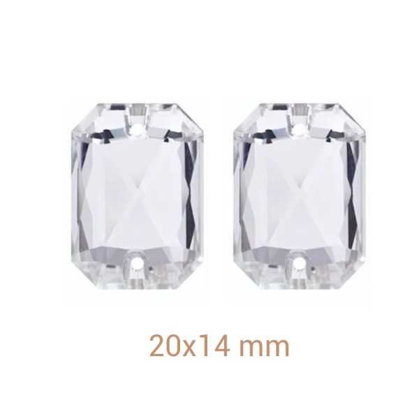 3db Emerald CUT Crystal 001 varrható üveg kristály 20mm