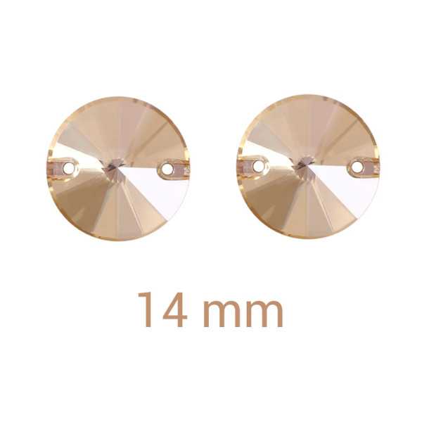 4 db Golden Shimmer arany varrható rivoli 14mm