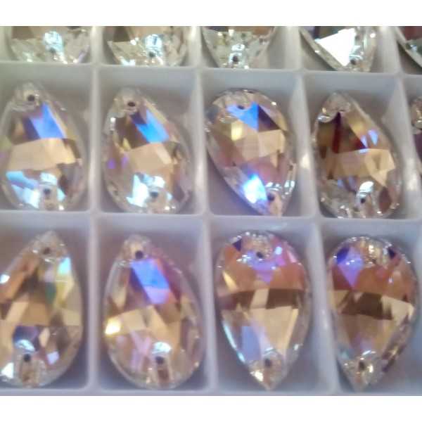 6 db Crystal shimmer varrható üveg kristály csepp 22